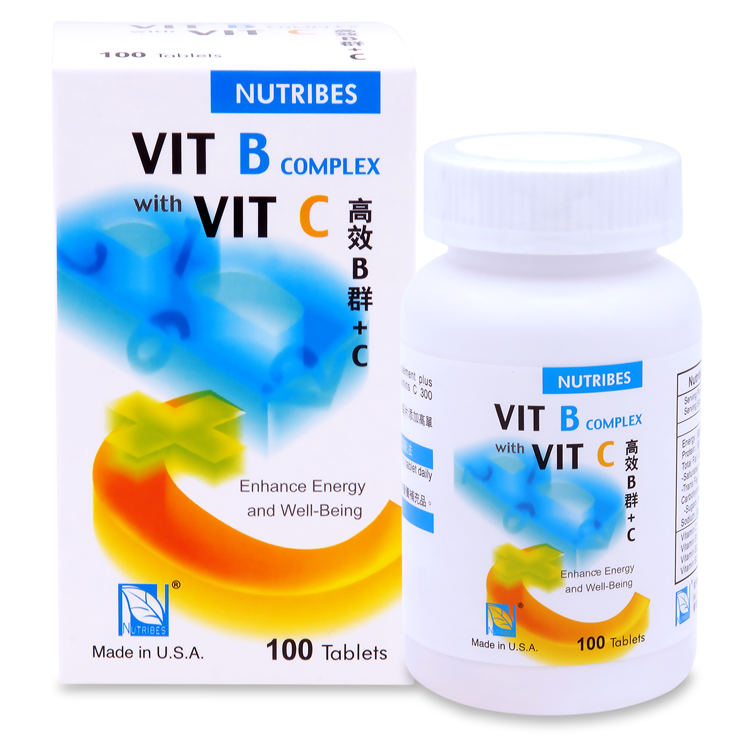 能得健高效B群加C 100's  Nutribes Vit B Complex with Vit C 100's